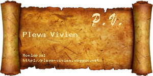 Pleva Vivien névjegykártya